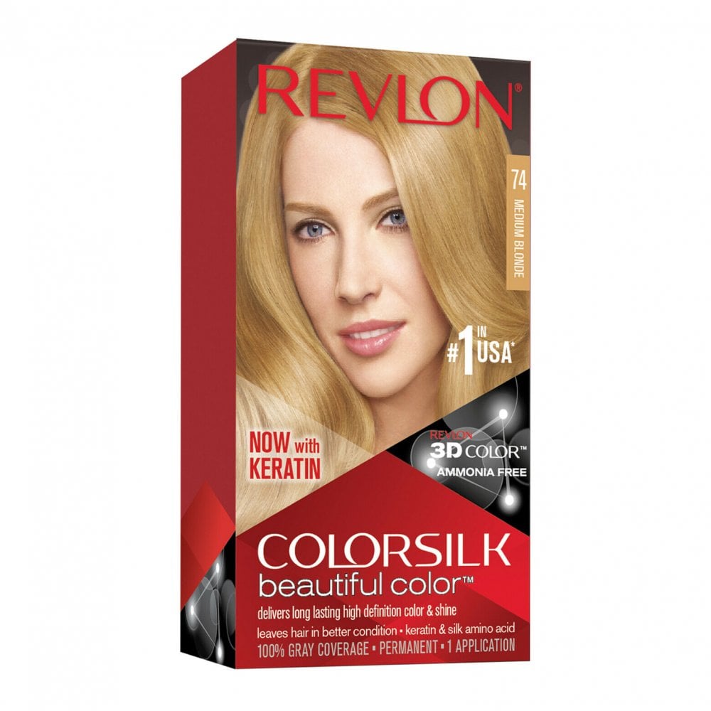 Revlon Revlon Colorsilk Beautiful Permanent Hair Colour Dye - 74 Medium Blonde - Health & Beauty > Personal Care > Cosmetics Hair Dye