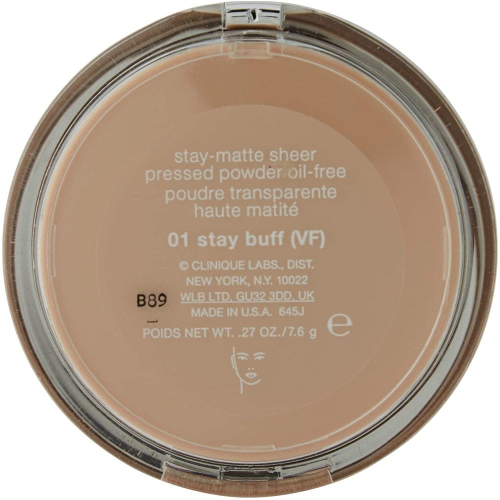 Clinique Clinique Stay-Matte Sheer Pressed Powder 7.6G - 01 Stay Buff - Health & Beauty > Personal Care > Cosmetics > Makeup > Face Makeup > Foundations & Concealers Face Powder
