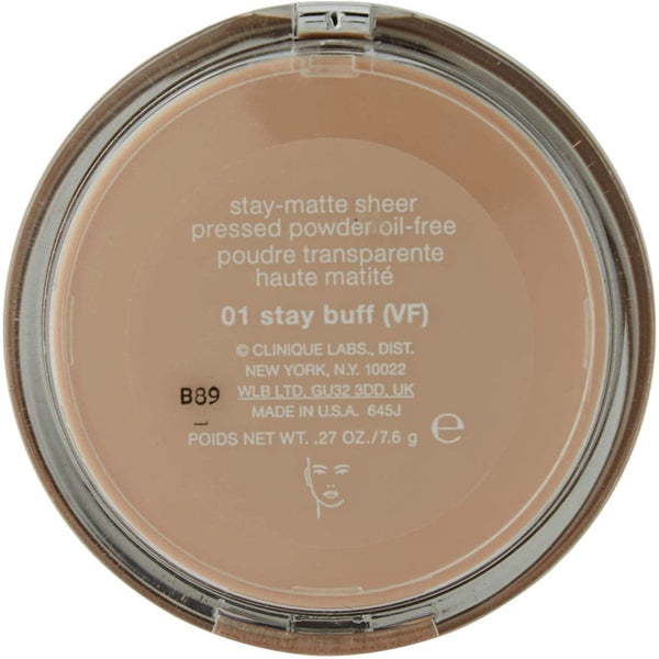 Clinique Clinique Stay-Matte Sheer Pressed Powder 7.6G - 01 Stay Buff - Health & Beauty > Personal Care > Cosmetics > Makeup > Face Makeup > Foundations & Concealers Face Powder