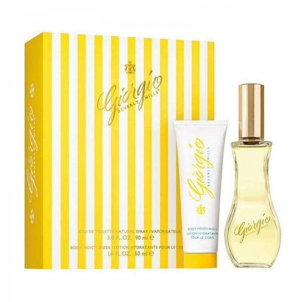 Giorgio Beverly Hill Giorgio Beverly Hills Giorgio Yellow Gift Set 90ml EDT Spray + 50ml Body Lotion - Health & Beauty > Personal Care > Cosmetics > Perfumes & Colognes EDT