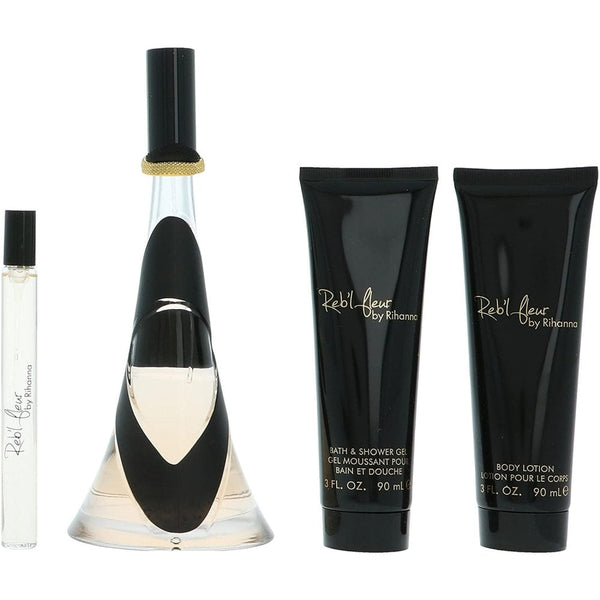 Rihanna Rihanna Reb'L Fleur 100ml EDP + 90ml Body Lotion + 90ml Shower Gel + 10ml Roll-On - Health & Beauty > Personal Care > Cosmetics > Bath & Body Gift Sets