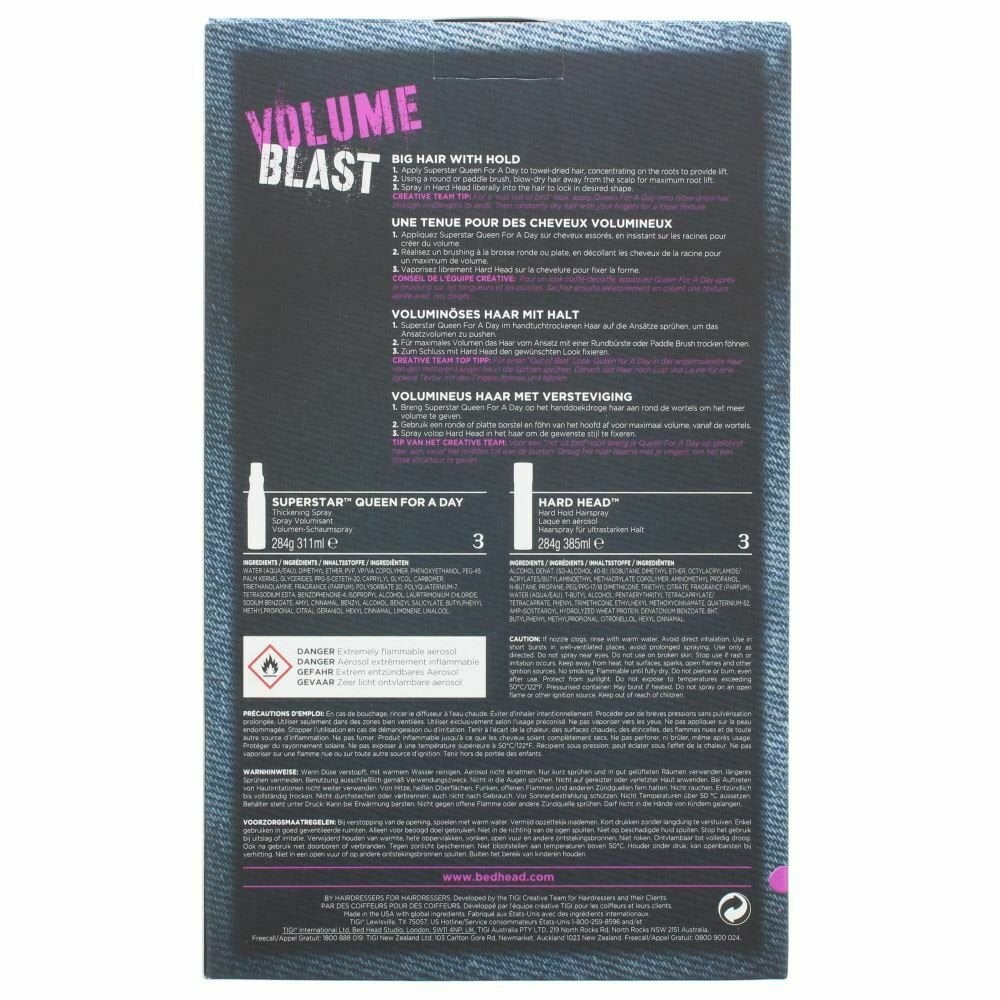 Tigi Tigi Bed Head Volume Blast G/S 311Ml Thickening Spray + 385ml Hairspray -