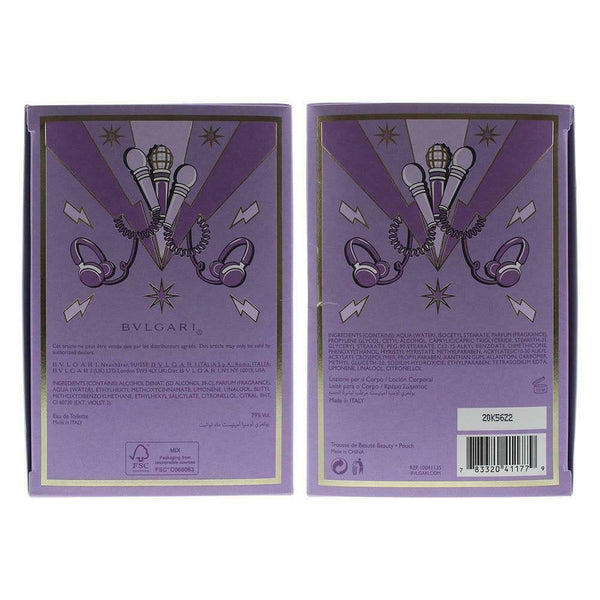 Bvlgari Bvlgari Omnia Amethyste 65ml EDT Spray + 2 X Body Lotion 75ml + Beauty Pouch -