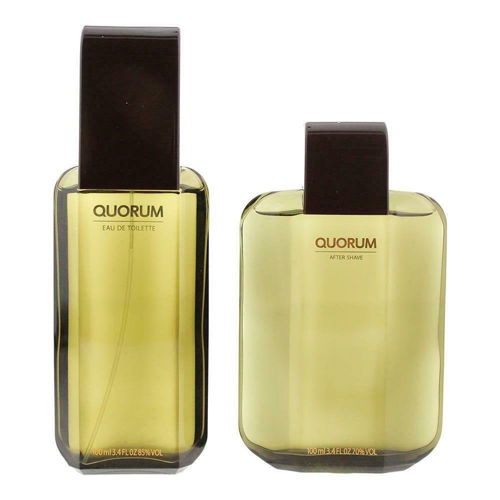 Puig Antonio Puig Quorum Gift Set 100ml EDT Spray + 100ml Aftershave -