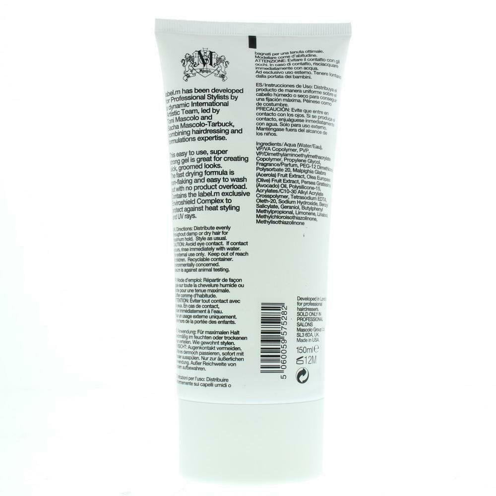 Label M Label.M Extra Strong Gel 150ml - Strong Long-Lasting Hold - Health & Beauty > Personal Care > Hair Care > Hair Styling Products Haircare