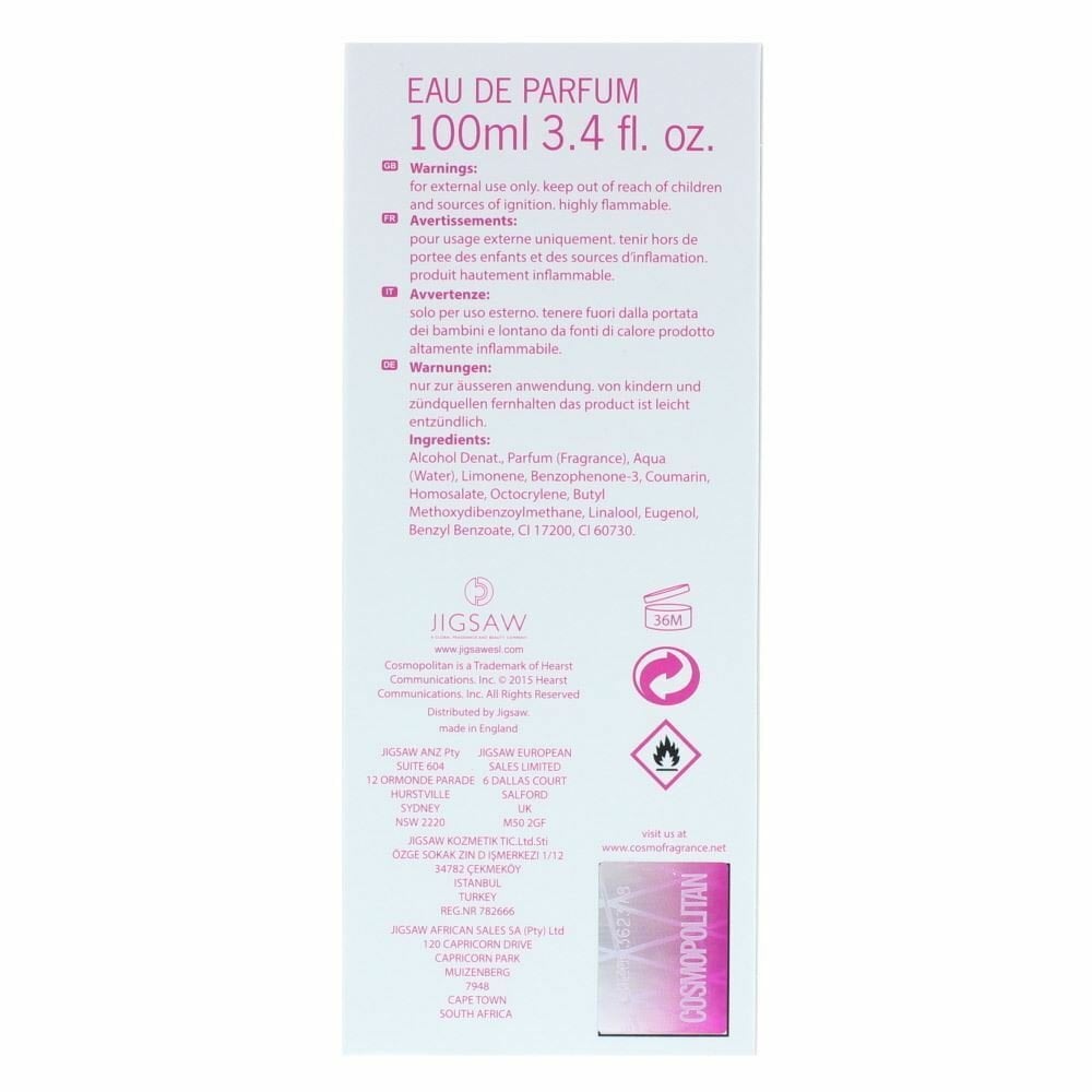 Cosmopolitan Cosmopolitan 100ml EDP Spray - Health & Beauty > Personal Care > Cosmetics > Perfumes & Colognes > Eaux de Parfum EDP