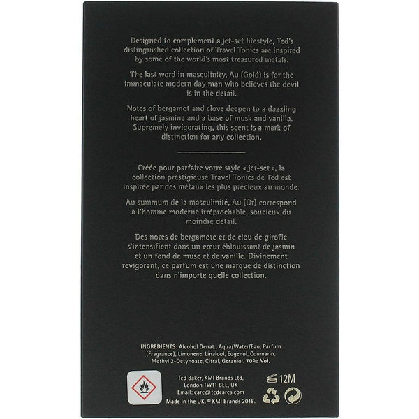 Ted Baker Ted Baker Au EDT 25ml Spray For Men - Refillable Travel Size - Health & Beauty > Personal Care > Cosmetics > Perfumes & Colognes > Eaux De Toilette EDT