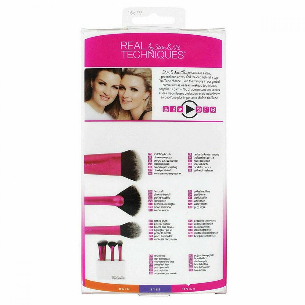 Real Techniques Real Techniques Makeup Foundation Powder Blush Sculpting Cosmetics Brushes -