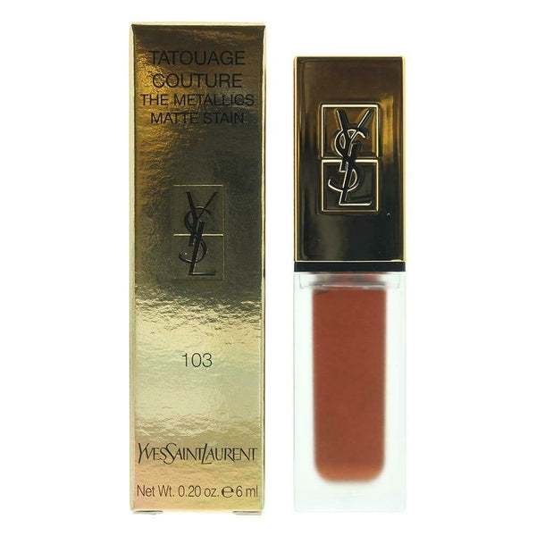 YSL Ysl Tatouage Couture The Metallics Matte Lip Stain 6ml - 103 Tribal Copper - Health & Beauty > Personal Care > Cosmetics > Makeup > Lip Makeup > Lipsticks Lip Stain
