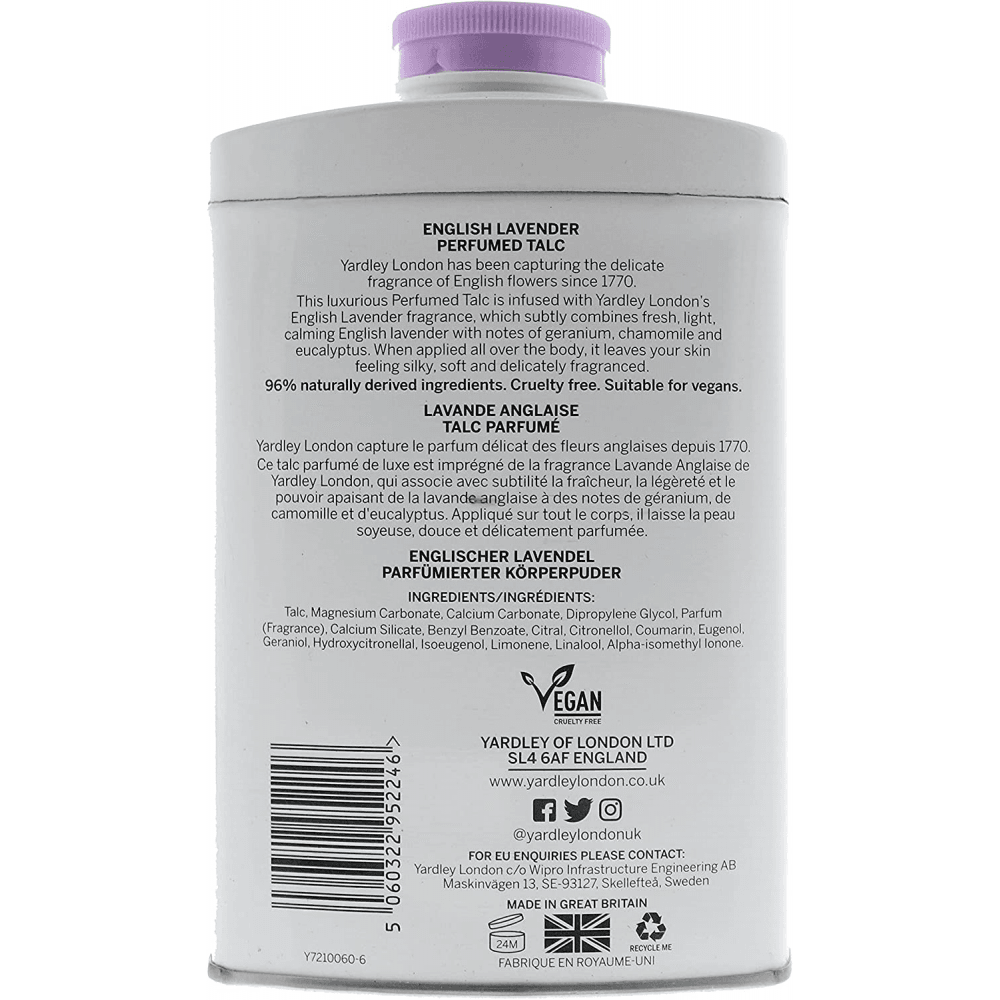 Yardley English Lavender Perfumed Talcum Powder 200G