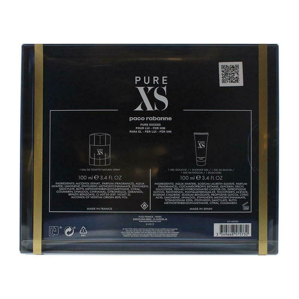 Paco Rabanne Paco Rabanne Pure XS 100ml EDT Spray & Shower Gel 100ml Gift Set -