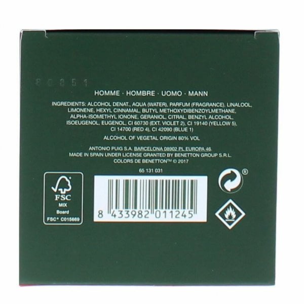 Benetton Benetton Colors Man Green 100ml EDT Spray -