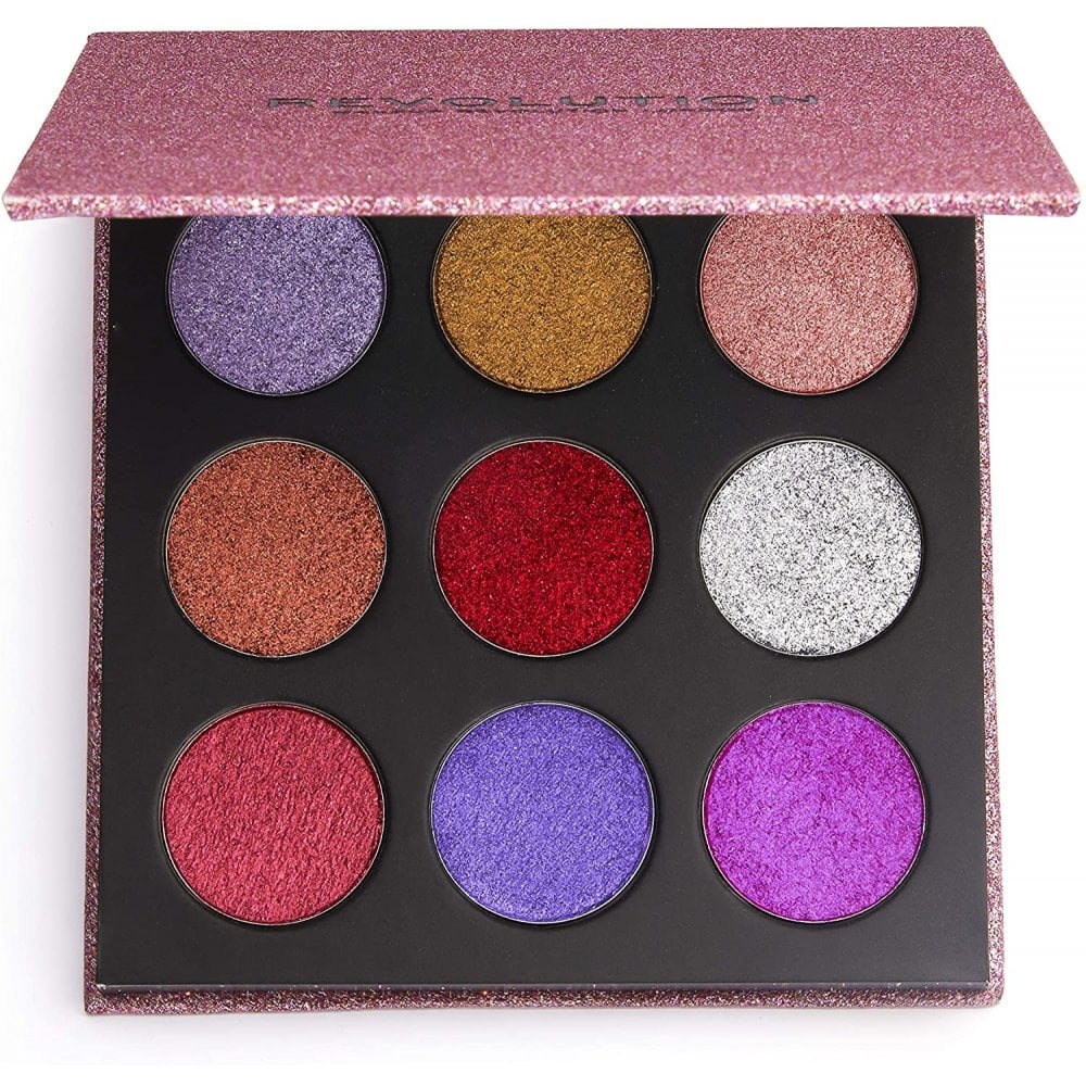 Revolution London Revolution Makeup London Pressed Glitter Palette - Diva - Health & Beauty > Personal Care > Cosmetics > Makeup > Eye Makeup > Eye Shadows PALETTE