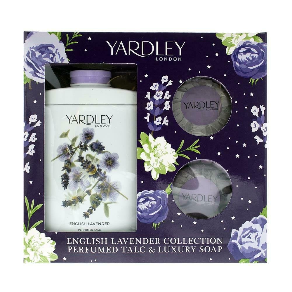 Yardley Yardley English Lavender Collection - Perfumed Talc 200G & Luxury Soap 100G -