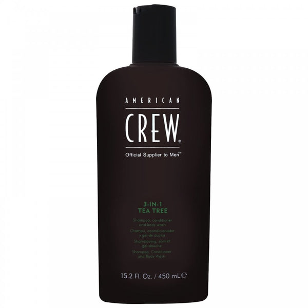 American Crew American Crew 3-In-1 Tea Tree Shampoo, Conditioner And Body Wash 450ml -
