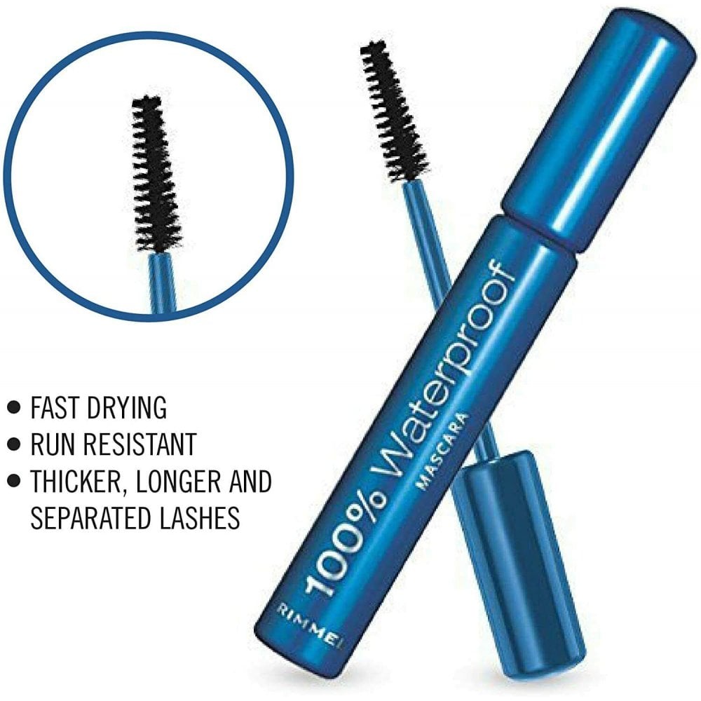 RIMMEL LONDON Rimmel London 100% Waterproof Mascara 8ml - 001 Black Black -