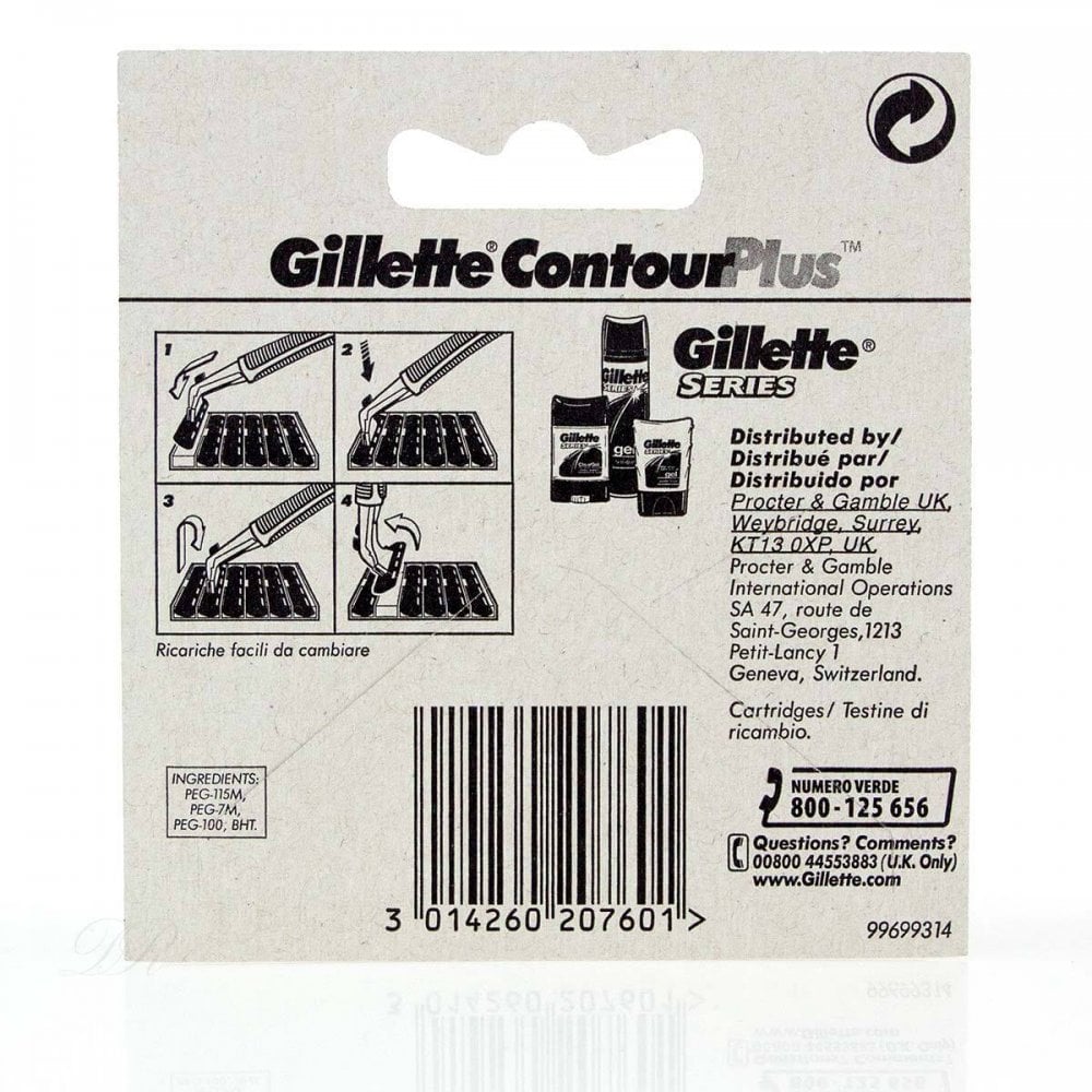 Gillette Contour Plus Razor Blades 5 Pack-Replacement Blades