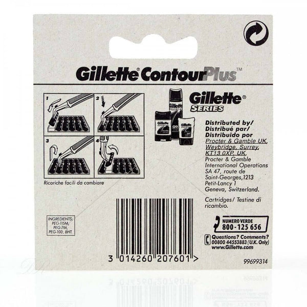 Gillette Contour Plus Razor Blades 5 Pack-Replacement Blades