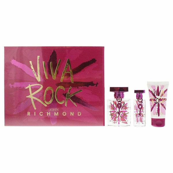 John Richmond John Richmond Viva Rock Gift Set 50ml EDT + 15ml EDT + 50ml Body Lotion - Health & Beauty > Personal Care > Cosmetics > Perfumes & Colognes EDT