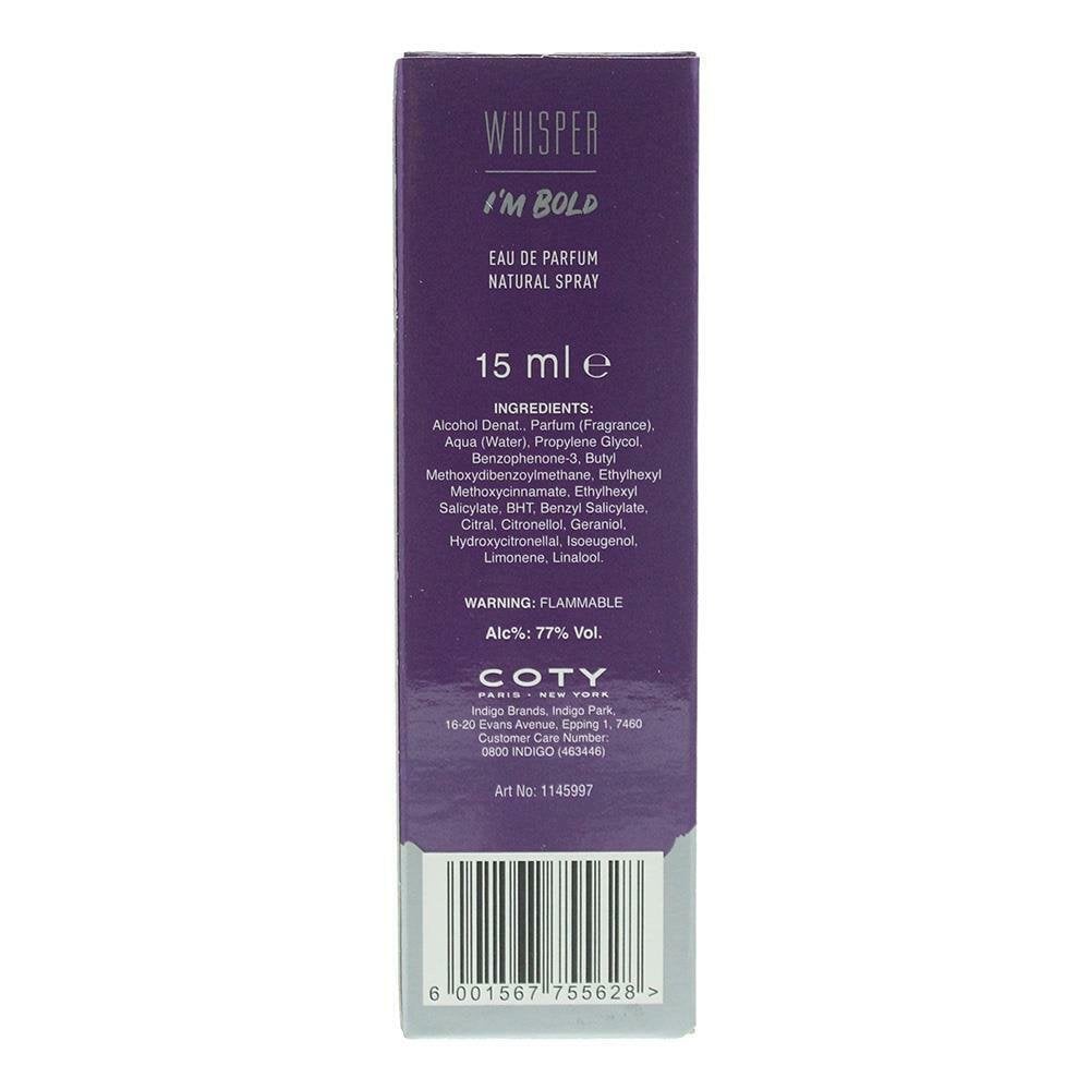 Coty Coty Whisper I'M Bold 15ml EDP Spray - Health & Beauty > Personal Care > Cosmetics > Perfumes & Colognes > Eaux de Parfum EDP