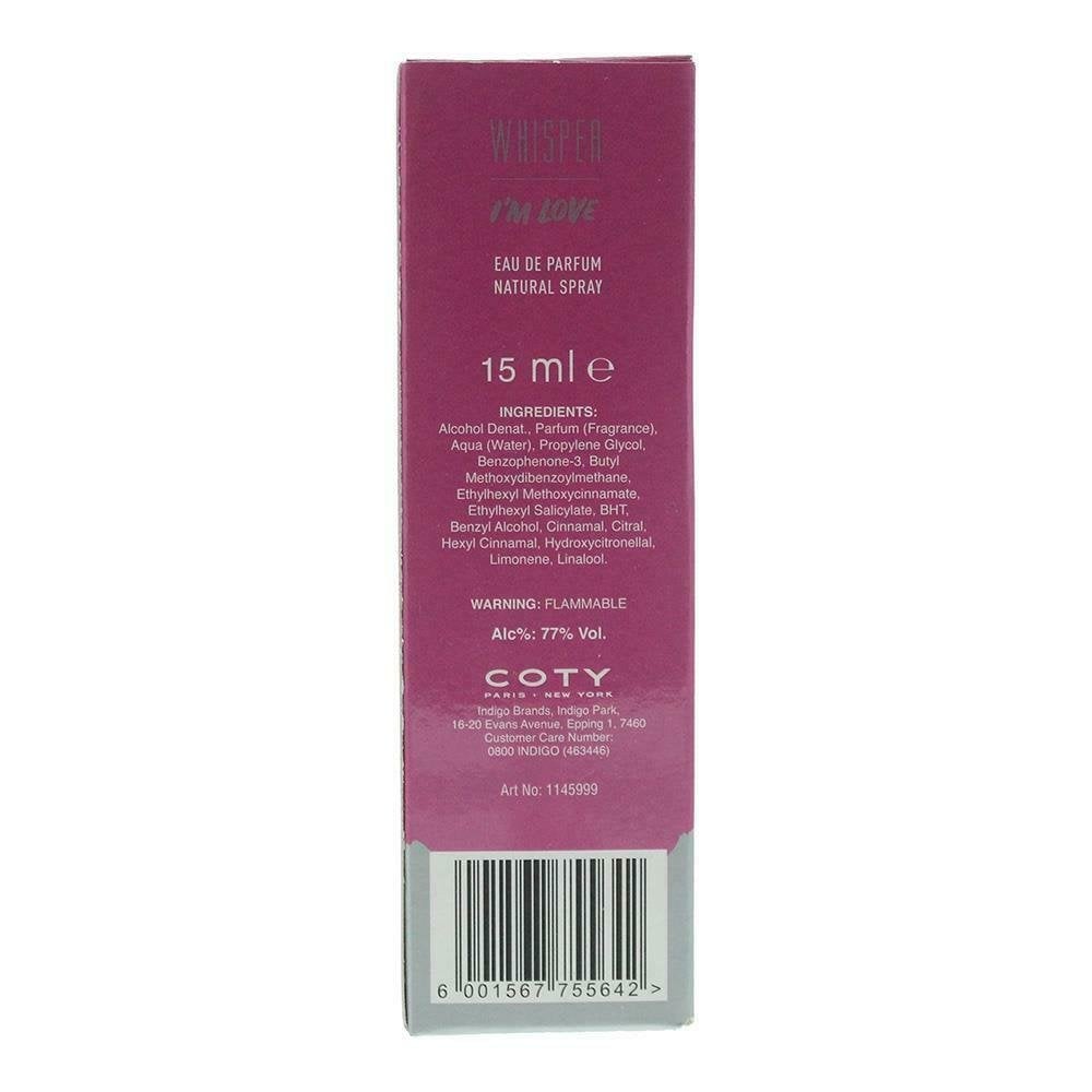 Coty Coty Whisper I'M Love 15ml EDP Spray - Health & Beauty > Personal Care > Cosmetics > Perfumes & Colognes > Eaux de Parfum EDP
