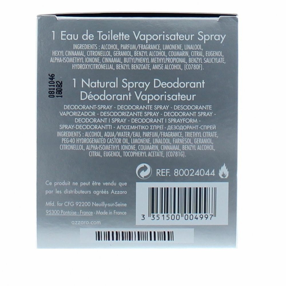 Azzaro Azzaro Homme Gift Set 100ml EDT Spray + 150ml Deodorant Spray -