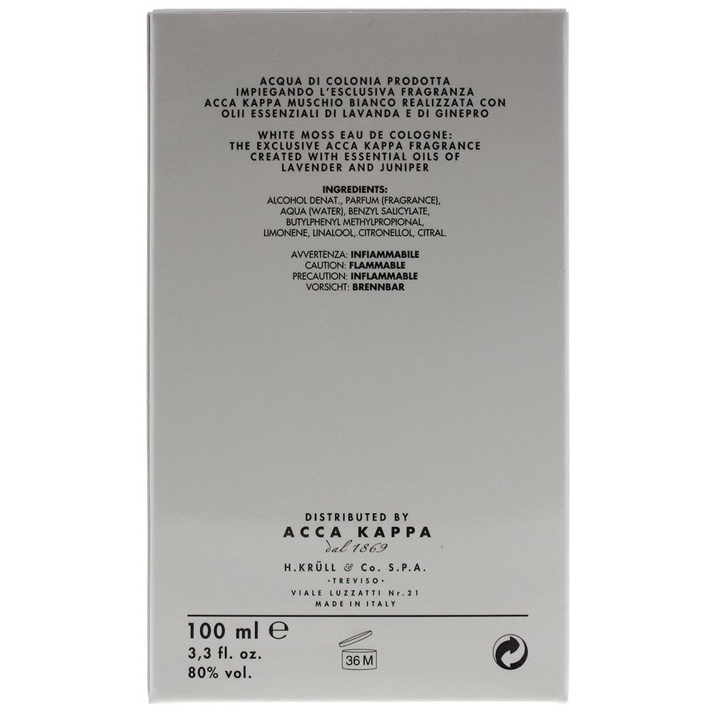Acca Kappa Acca Kappa Muschio Bianco 100ml EDC Spray -