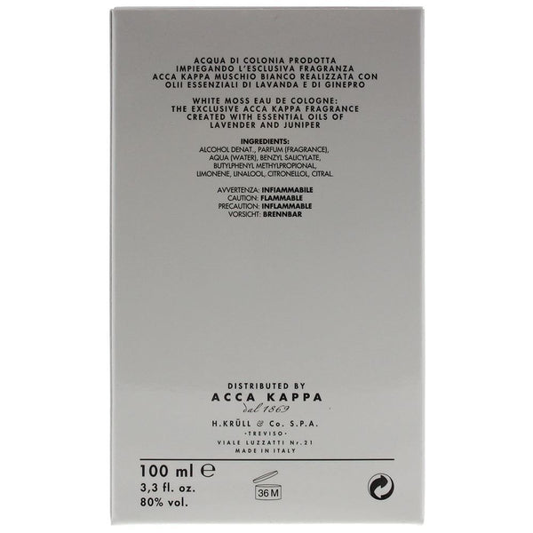 Acca Kappa Acca Kappa Muschio Bianco 100ml EDC Spray -