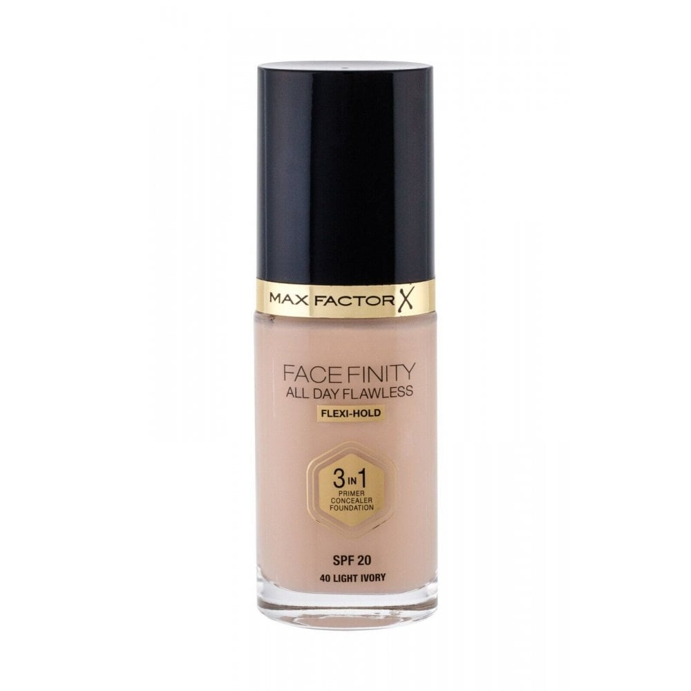 MAX FACTOR Max Factor Facefinity 3 In 1 All Day Flawless Foundation SPF20 - 40 Light Ivory - Health & Beauty > Personal Care > Cosmetics > Makeup > Face Makeup > Foundations & Concealers