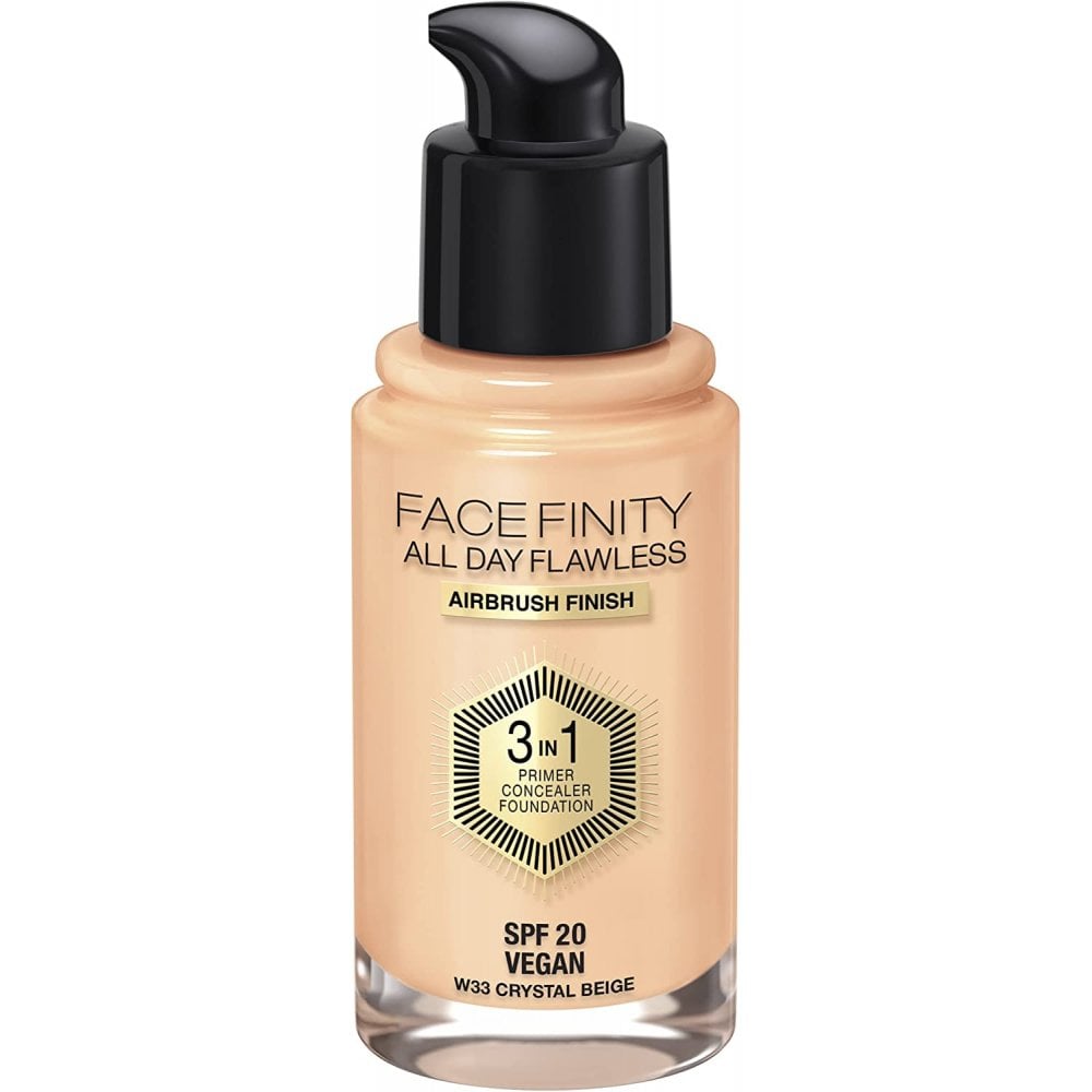 Max Factor Facefinity 3-In-1 All Day Foundation SPF20 30ml - 33 Crystal Beige