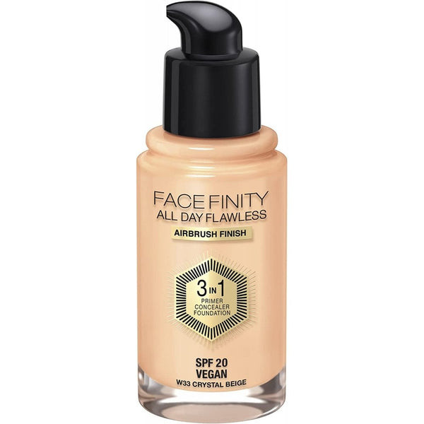 Max Factor Facefinity 3-In-1 All Day Foundation SPF20 30ml - 33 Crystal Beige
