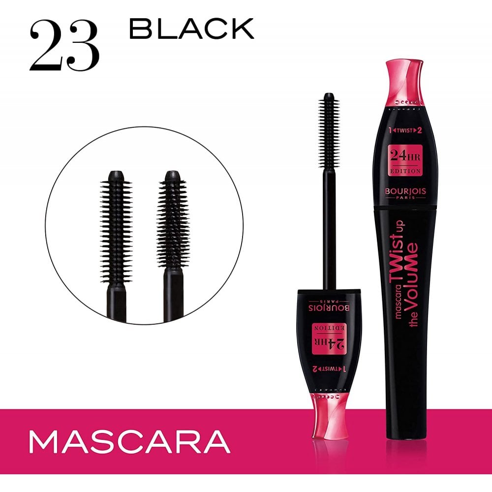 Bourjois Bourjois Twist Up The Volume 2-In-1 Volume & Length 24Hr Mascara - 23 Black - Health & Beauty > Personal Care > Cosmetics > Makeup > Eye Makeup > Mascaras Mascara