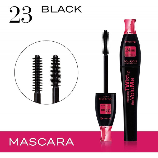Bourjois Bourjois Twist Up The Volume 2-In-1 Volume & Length 24Hr Mascara - 23 Black - Health & Beauty > Personal Care > Cosmetics > Makeup > Eye Makeup > Mascaras Mascara