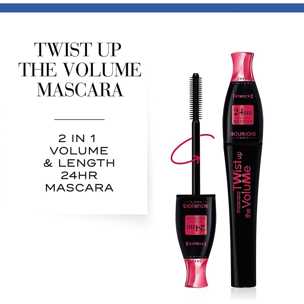 Bourjois Bourjois Twist Up The Volume 2-In-1 Volume & Length 24Hr Mascara - 23 Black - Health & Beauty > Personal Care > Cosmetics > Makeup > Eye Makeup > Mascaras Mascara