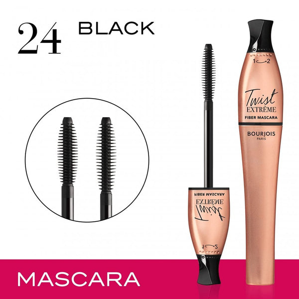 Bourjois Bourjois Twist Extreme Fiber Mascara 8ml - 024 Black - Health & Beauty > Personal Care > Cosmetics > Makeup > Eye Makeup > Mascaras