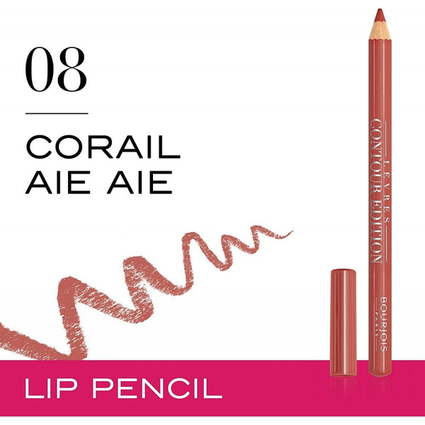 Bourjois Bourjois Levres Contour Edition Contouring Lip Liner Pencil - 8 Corail Aie Aie - Health & Beauty > Personal Care > Cosmetics > Makeup > Lip Makeup > Lip Liners LIPLINER