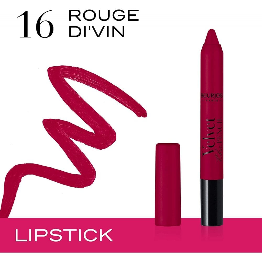 Bourjois Bourjois Velvet The Pencil Lipstick - 16 Rouge Di'Vin - Health & Beauty > Personal Care > Cosmetics > Makeup > Lip Makeup > Lipsticks Lipstick
