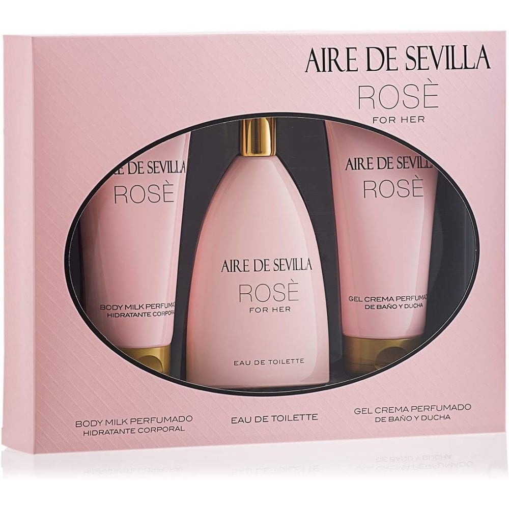 Instituto Espanol Instituto Espanol Aire De Sevilla Rose For Her Gift Set EDT Spray + Shower Gel + Body Lotion -