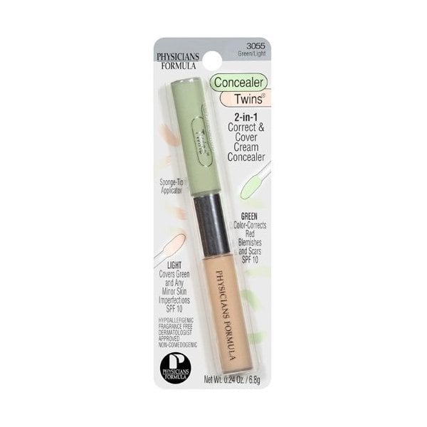 Physicians Formula Physicians Formula Concealer Twins 2-In-1 Correct & Cover Cream - 3055 Green/Light - Health & Beauty > Personal Care > Cosmetics > Makeup