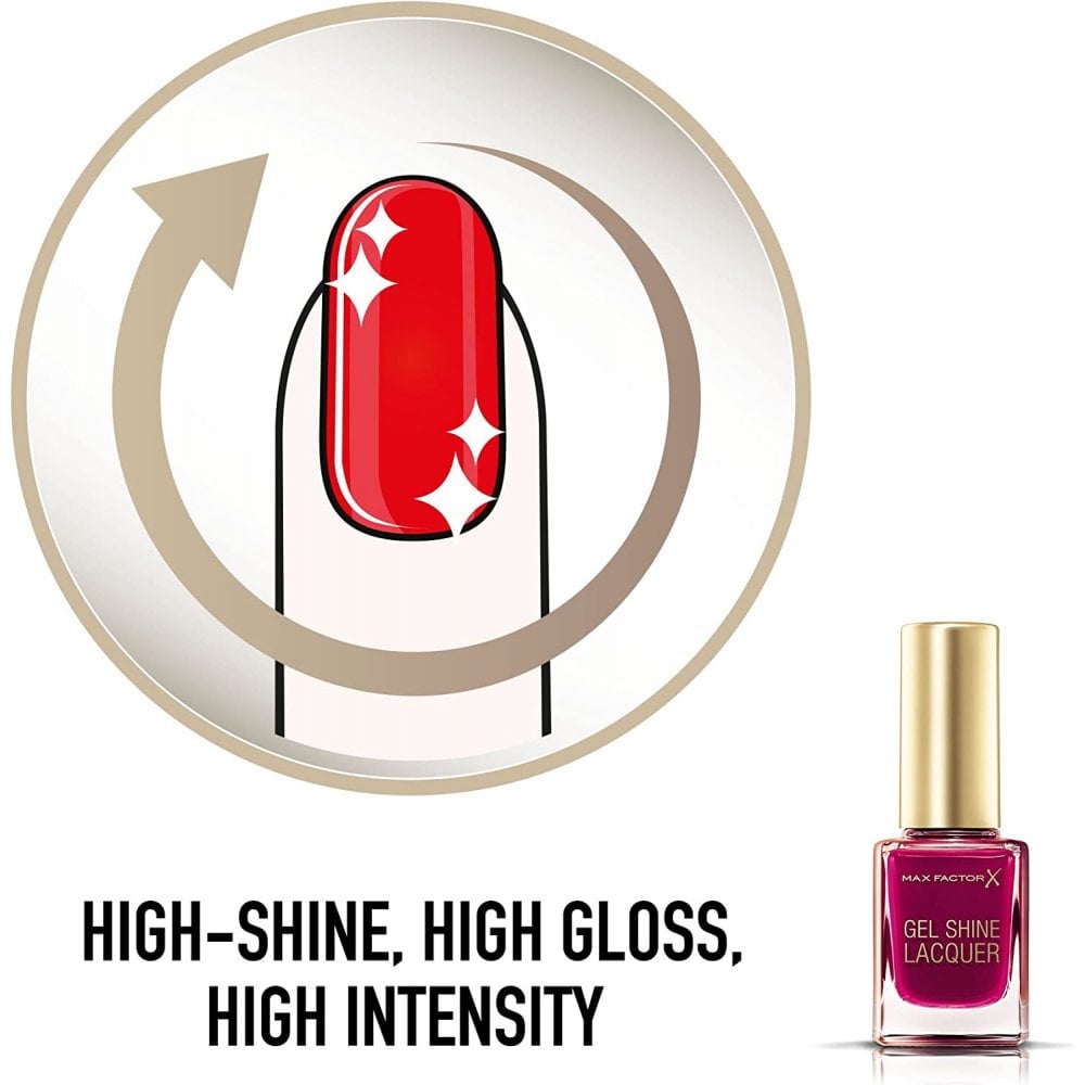 MAX FACTOR Max Factor Gel Shine Lacquer Nail Polish 11ml - 55 Sparkling Berry -