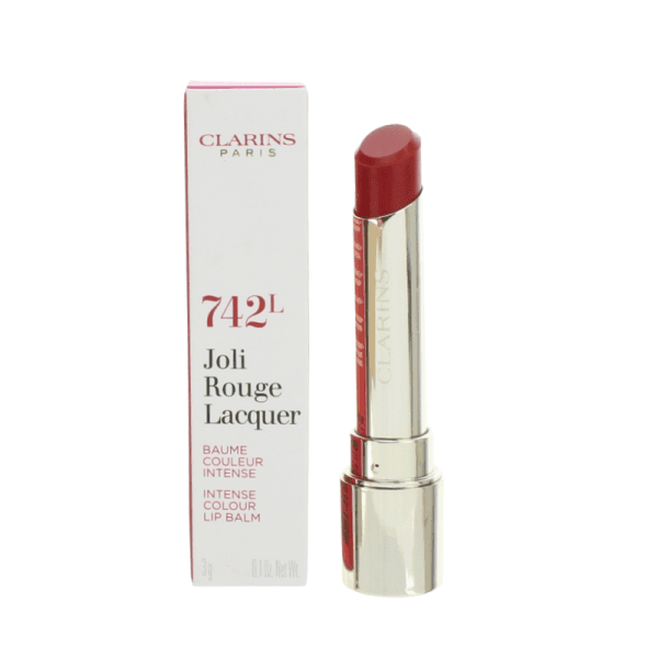 Clarins Clarins Red Lipstick Joli Rouge Lacquer - 742L Joli Rouge -