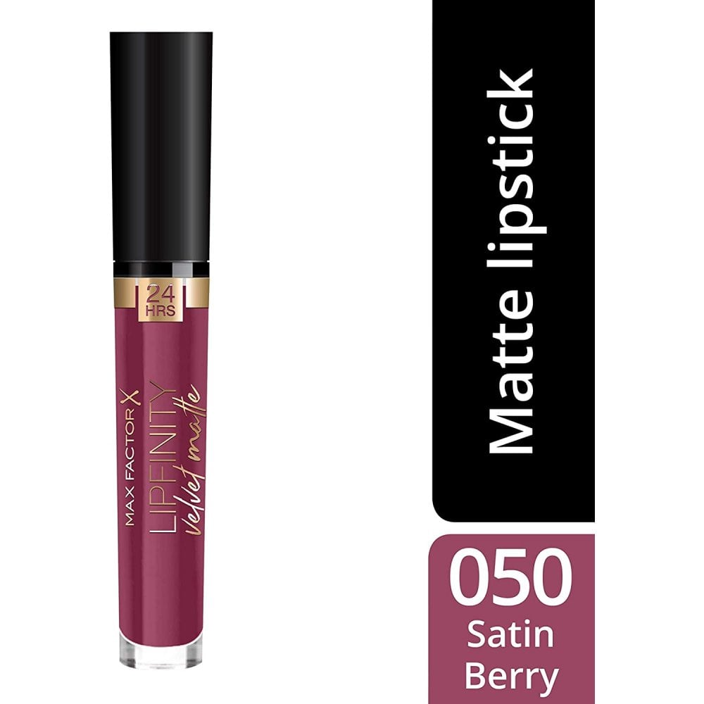 MAX FACTOR Max Factor Lipfinity 24Hrs Velvet Matte Liquid Lipstick - 050 Satin Berry - Health & Beauty > Personal Care > Cosmetics > Makeup > Lip Makeup > Lipsticks Lipstick