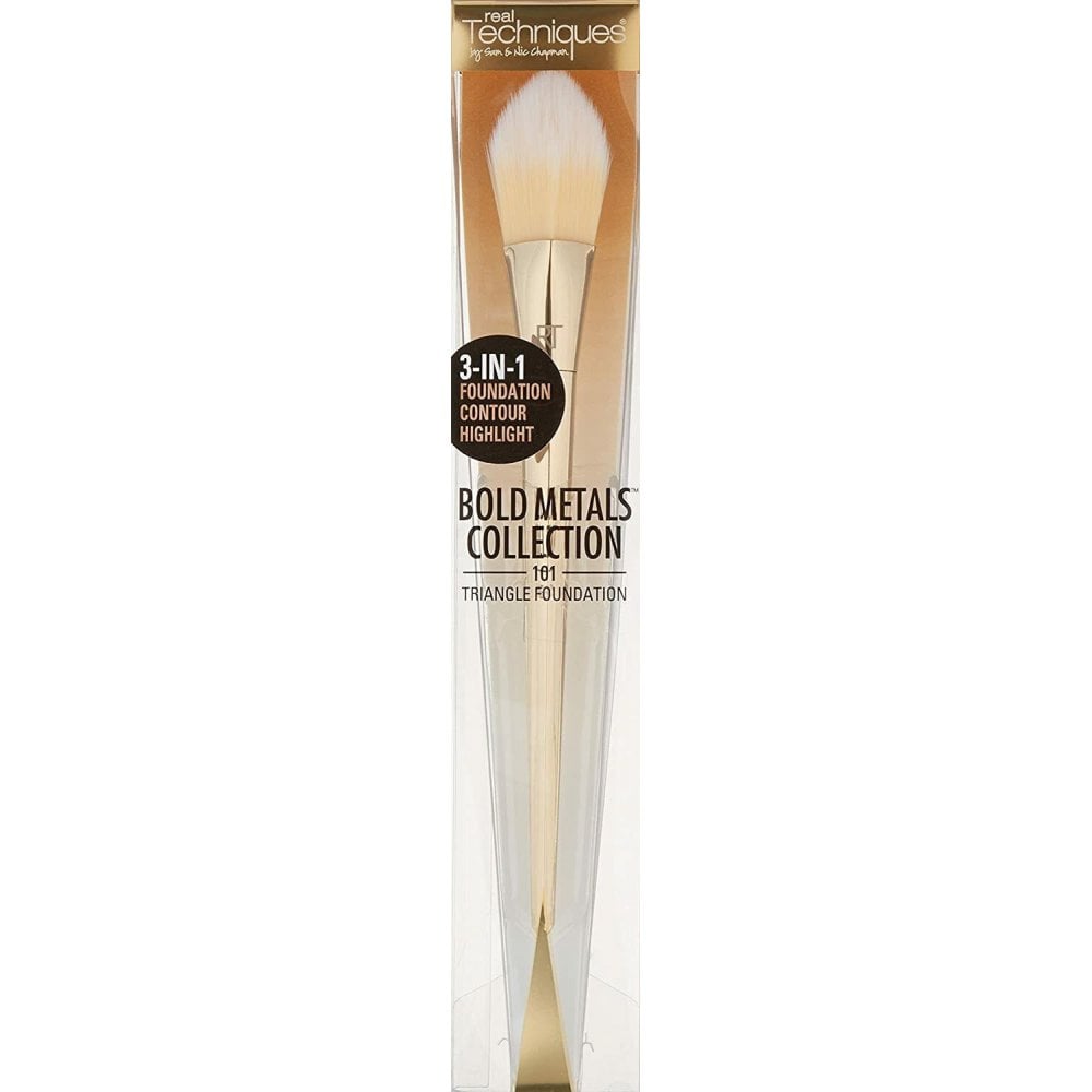Real Techniques Real Techniques Bold Metals Collection - 101 Triangle Foundation Make Up Brush - Health & Beauty > Personal Care > Cosmetics > Cosmetic Tools > Makeup Tools > Makeup Brushes Brush