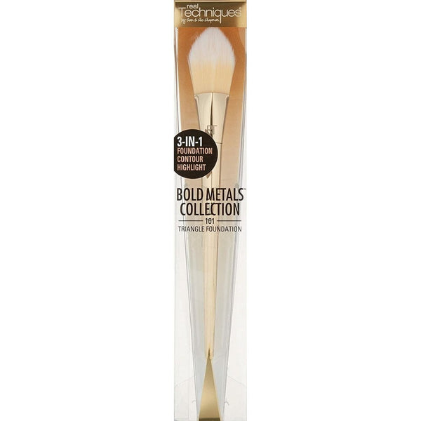 Real Techniques Real Techniques Bold Metals Collection - 101 Triangle Foundation Make Up Brush - Health & Beauty > Personal Care > Cosmetics > Cosmetic Tools > Makeup Tools > Makeup Brushes Brush