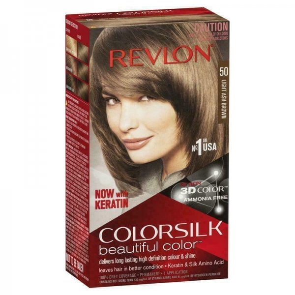 Revlon Revlon Colorsilk Beautiful Hair Color Permanent Hair Dye - 50 Light Ash Brown - Hair Dye