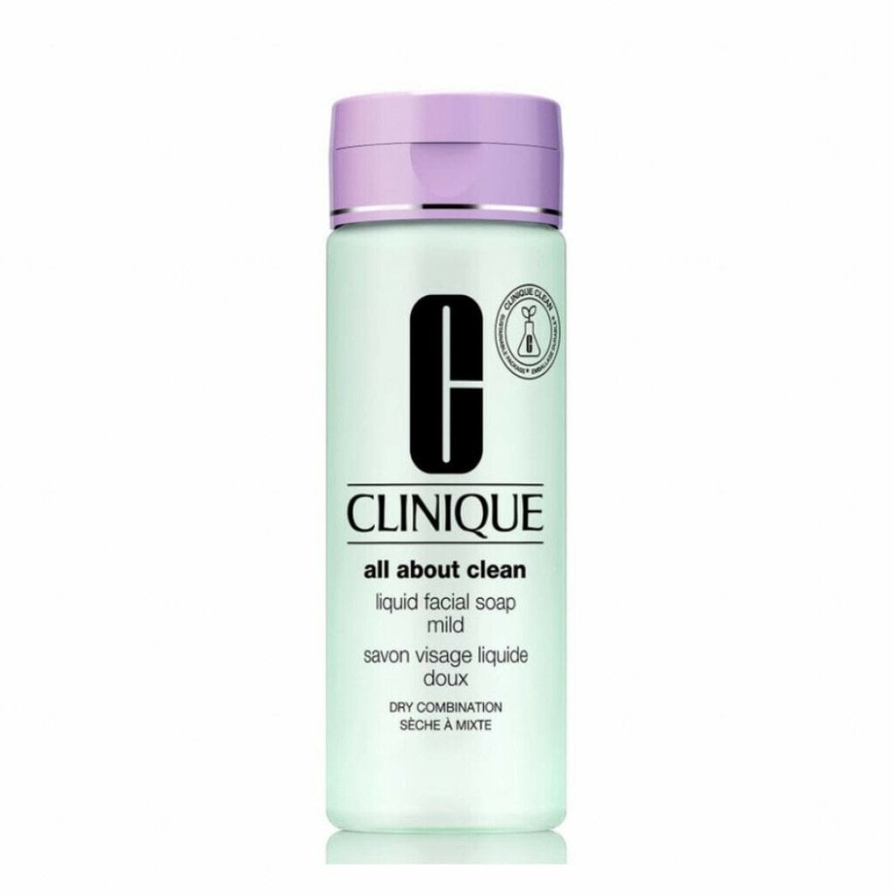 Clinique Clinique All About Clean Liquid Facial Soap Mild Dry Combination 200ml - Health & Beauty > Personal Care > Cosmetics > Bath & Body > Body Wash Soap