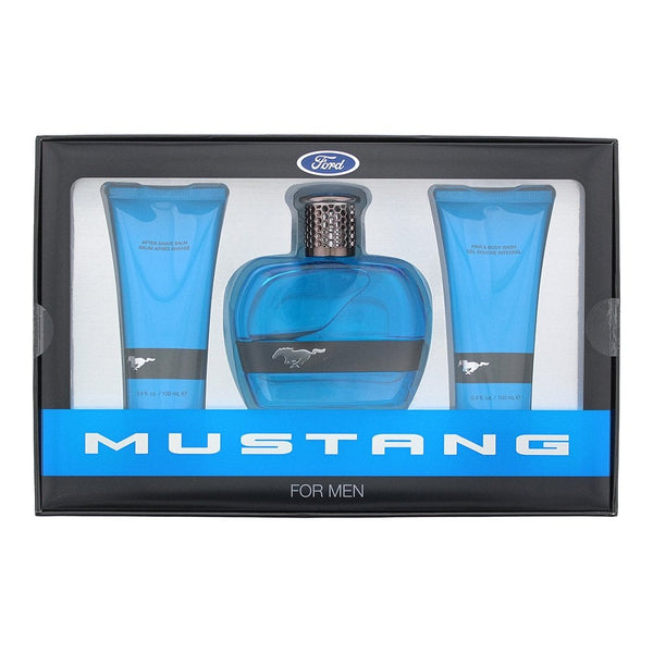 Mustang Mustang Blue 3 Piece Gift Set: 100ml EDT Spray - Aftershave Balm 100ml - Hair And Body Wash 100ml - Health & Beauty > Personal Care > Cosmetics > Perfumes & Colognes > Eaux de Parfum Gift Set