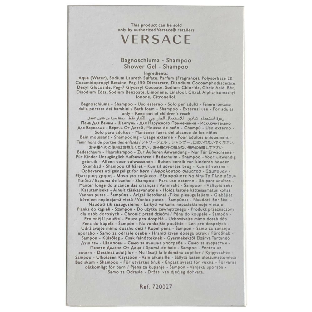 Versace Versace Pour Homme Hair & Body Shampoo 250ml - Health & Beauty > Personal Care > Cosmetics > Bath & Body > Body Wash