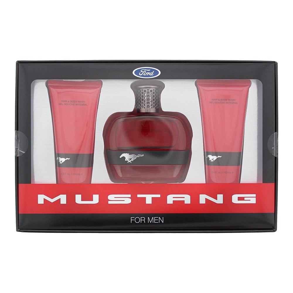 Mustang Mustang Red Gift Set 100ml EDT Spray + 100ml Aftershave Balm - 100ml Hair And Body Wash - Health & Beauty > Personal Care > Cosmetics > Perfumes & Colognes > Eaux de Parfum Gift Set