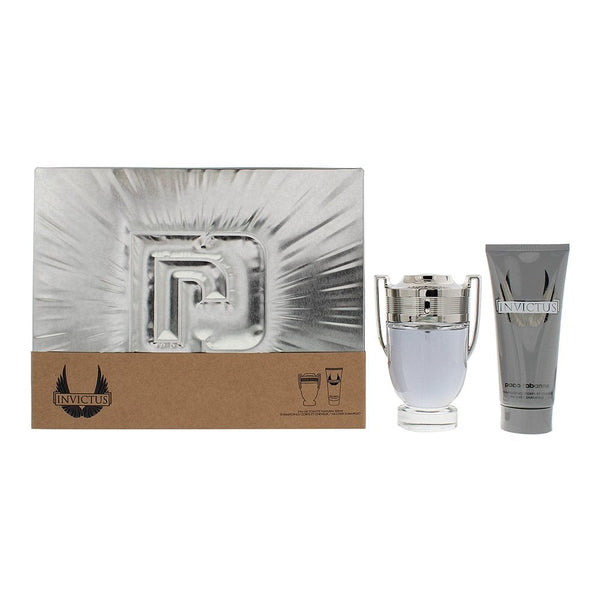 Paco Rabanne Paco Rabanne Invictu Gift Set 100ml EDT Spray + 100ml All Over Shampoo -